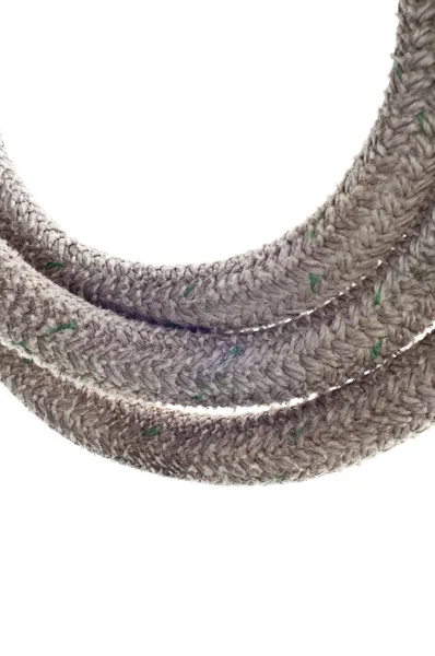 Товстий Мотузковий Фон Білій Текстурі — стокове фото
