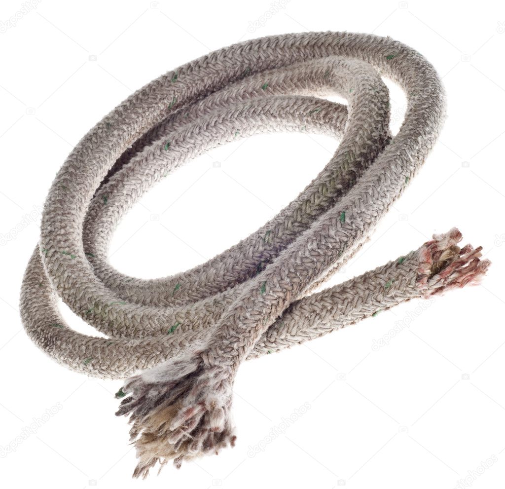 Coiled Rope Isolated on White with a Clipping Path.