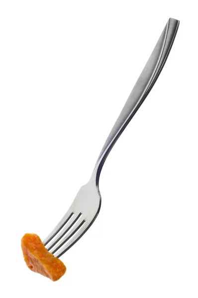 Sötpotatis yam på en gaffel — Stockfoto