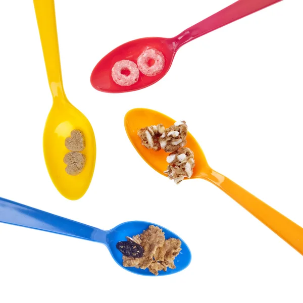 Cucchiaio di cereali da colazione — Foto Stock