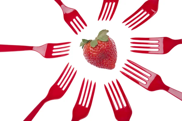 健康草莓 — 图库照片