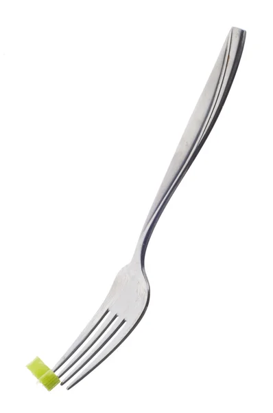 Selleri skiva på gaffeln — Stockfoto