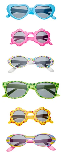Summer Child Size Sunglasses Isolated White Clipping Path — Stock Photo, Image