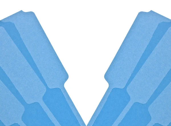 Изображение Бордюре Голубой Папки Изолированное Белом Фоне Обрезным Контуром — стоковое фото