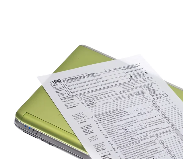 Die Steuerzeit Lässt Die Wahl Online Oder Post Speichern Konzeptbild — Stockfoto