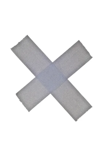 X σύμβολο στην ταινία αγωγών ή gaffers — Φωτογραφία Αρχείου