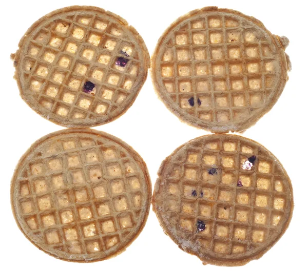 Conjunto de quatro waffles de mirtilo congelados — Fotografia de Stock