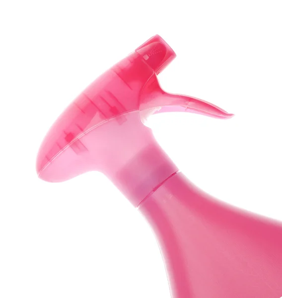 Garrafa de spray de limpeza rosa — Fotografia de Stock
