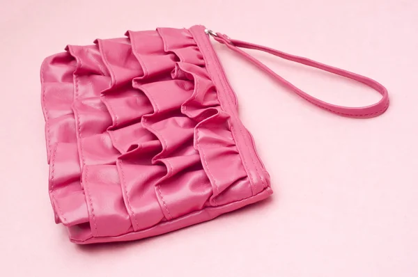 Borsa pochette rosa alla moda — Foto Stock