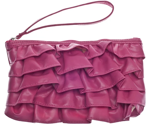 Handtasche mit rosa Rüschen — Stockfoto