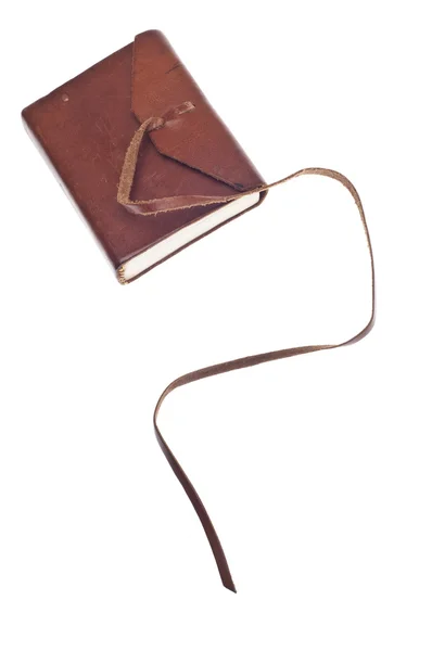 Old Brown Leather Journal — Stock Photo, Image