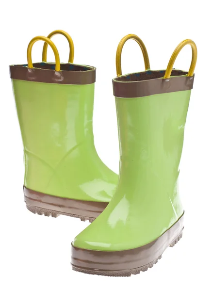 Zelené zahradnické boty — Stock fotografie