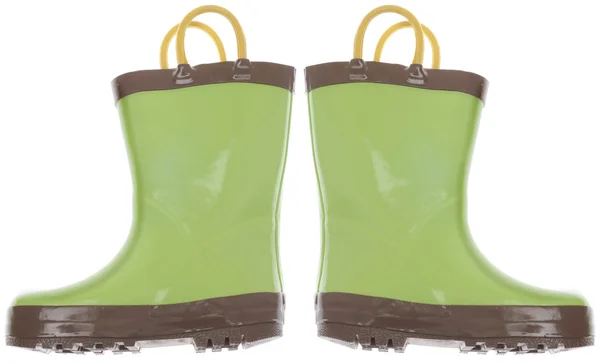 Zelené zahradnické boty — Stock fotografie
