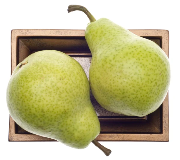 Par päron på ett gyllene fat — Stockfoto