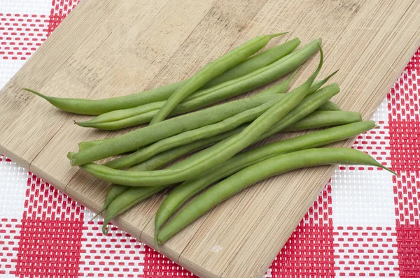 Čerstvé zelené fazolky — Stock fotografie