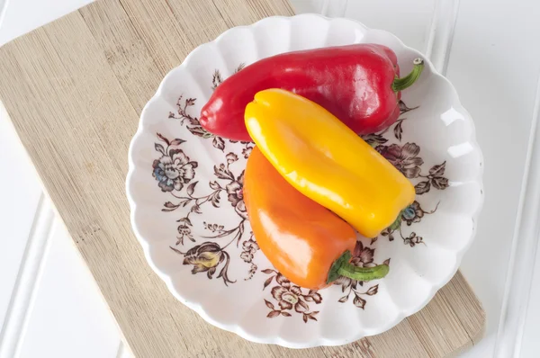 Three Sweet Peppers — Stock Photo, Image