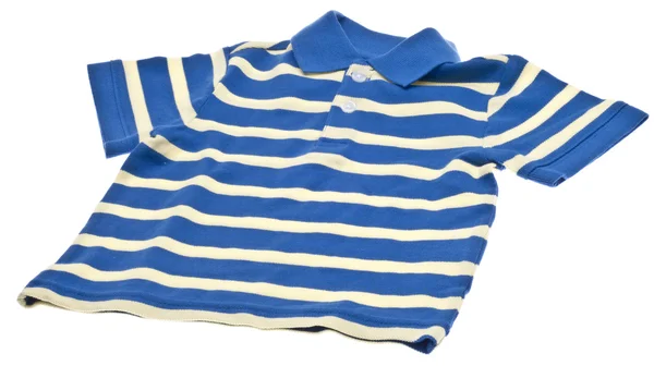 Camisa Polo Listrada Azul — Fotografia de Stock
