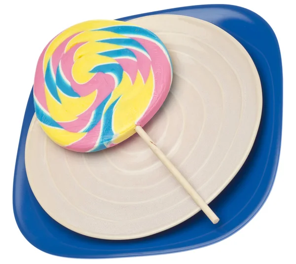 Pastel Rainbow Lollipop — Stock Photo, Image