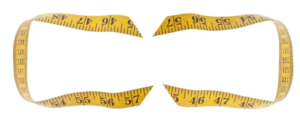Meten tape dieet begrip grens achtergrond — Stockfoto