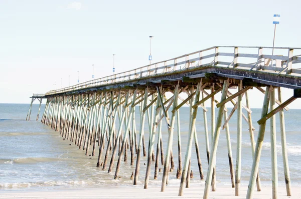 HDR-afbeelding van pier in carolina beach, nc — Stockfoto