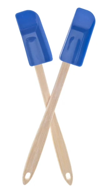 Mavi mutfak spatula — Stok fotoğraf