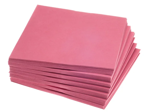 Pila di buste di invito rosa — Foto Stock