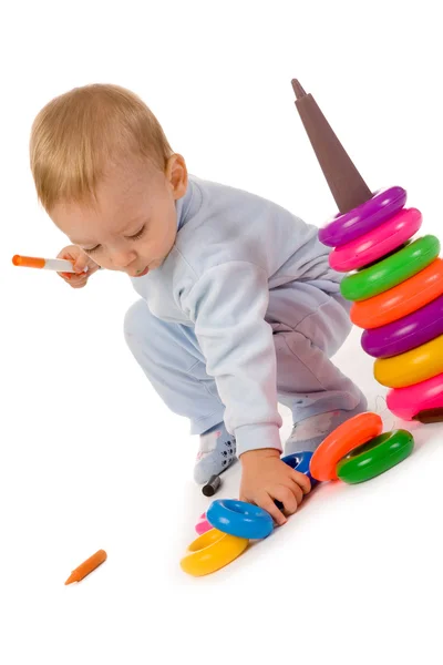 Boy with toys — Stock Photo, Image