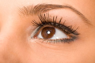 Eye with long eyelashes clipart