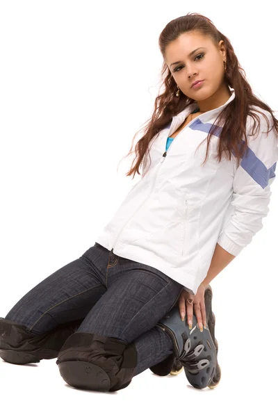 롤러스케이트를 타는 여성 — 스톡 사진