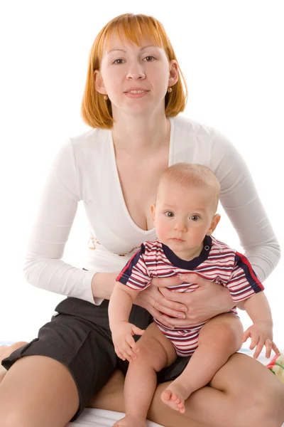 Vrouw met baby Rechtenvrije Stockfoto's