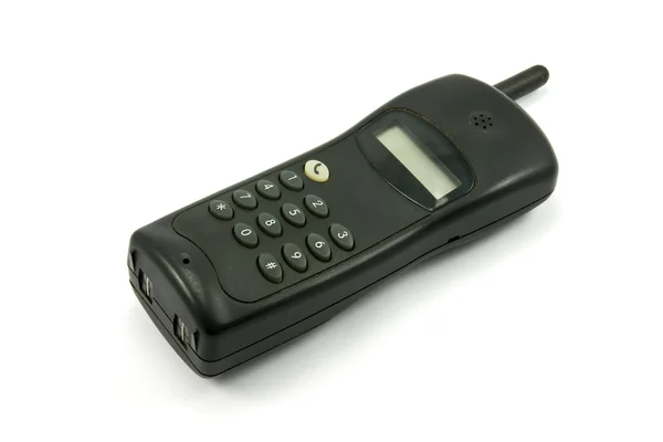 Чёрный беспроводной телефон — стоковое фото