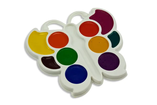 Watercolor paint tray — Stock Photo, Image