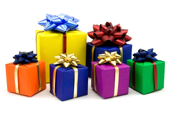Bunte Geschenke-Boxen — Stockfoto