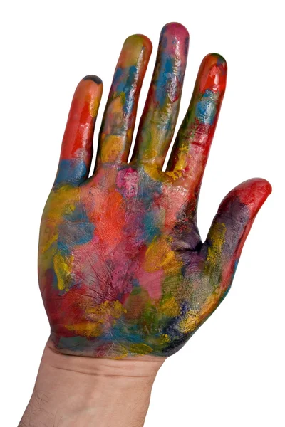 Нарисованная человеческая рука — стоковое фото