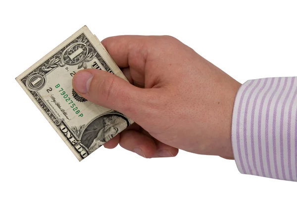 El ile bir dolar — Stok fotoğraf