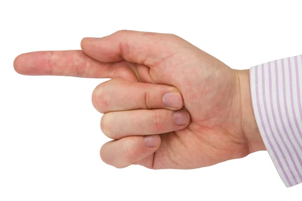 Emberi kéz pont, ujjal — Stock Fotó