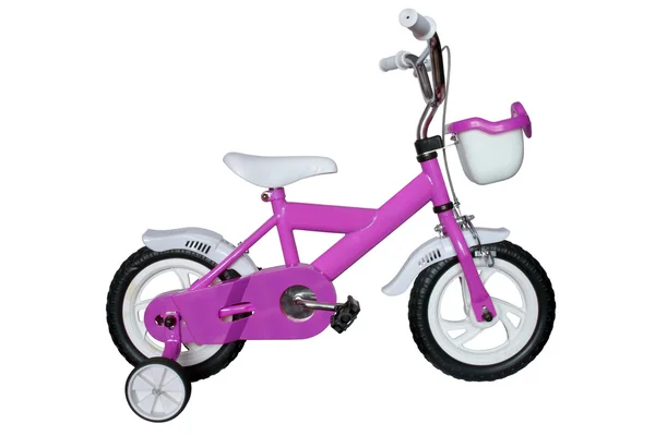 Rower dziecięcy fioletowy — Zdjęcie stockowe