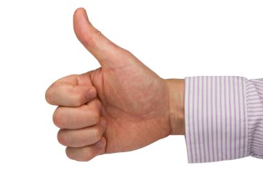 Hand expressing positive sign clipart