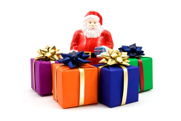 Pai Natal e presentes — Fotografia de Stock