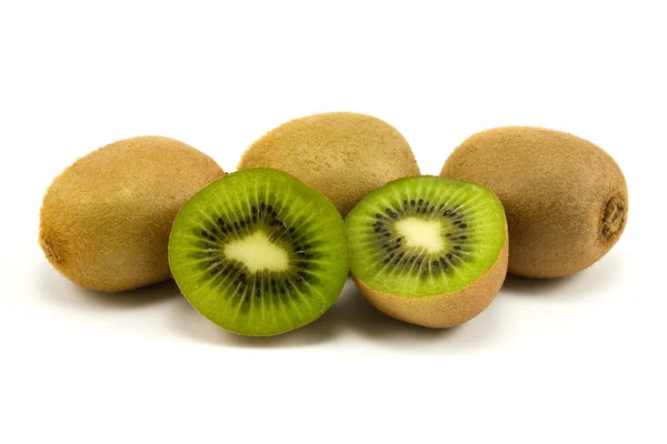 Fresh Kiwi Fruits Isolated White Background — Stock Photo, Image