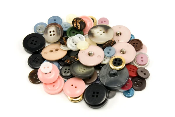 Различные кнопки шитья — стоковое фото