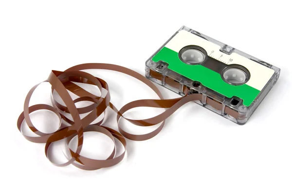 Cassette Audio Aislado Sobre Fondo Blanco —  Fotos de Stock