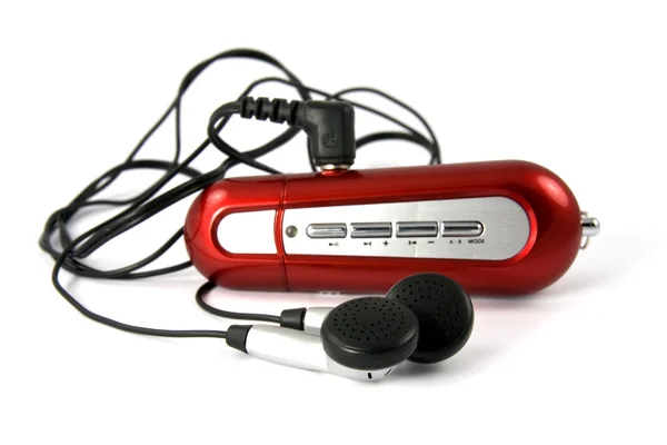 Red portable music player – stockfoto