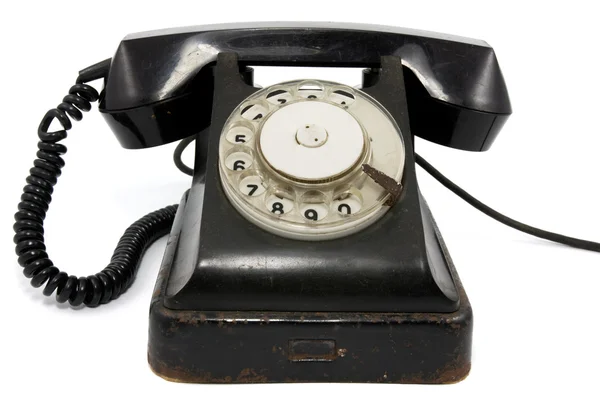 Vecchio Telefono Arrugginito Isolato Sfondo Bianco — Foto Stock