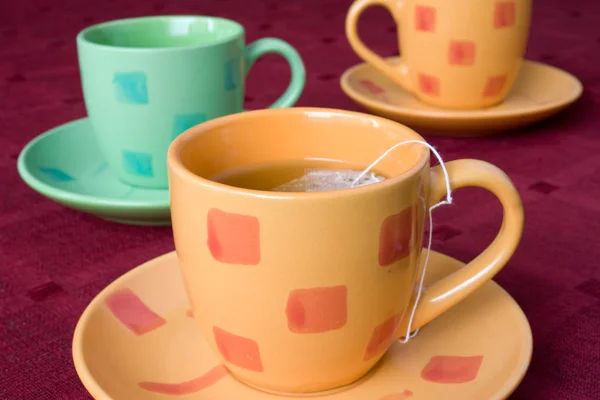 Drei Tassen Tee — Stockfoto