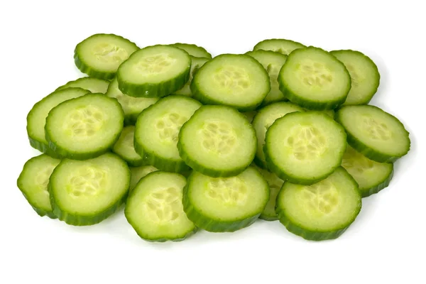 Pile of cucumber slices — Stock Photo, Image