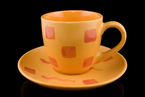 Gelbe Kaffeetasse — Stockfoto
