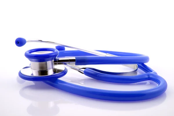 Blaues medizinisches Stethoskop — Stockfoto