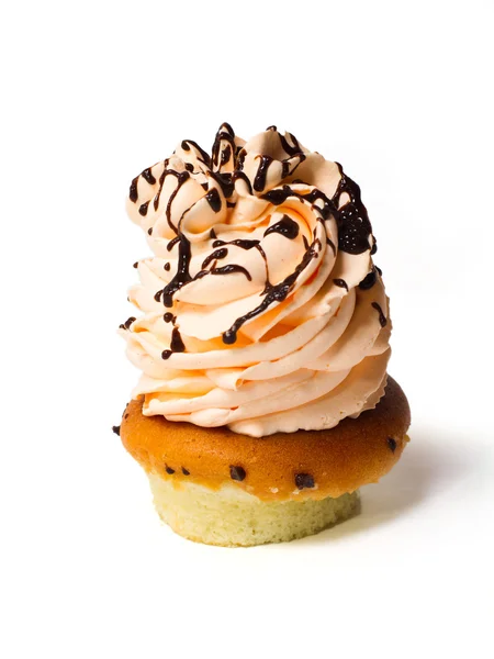 Cupcake mit Sahne. — Stockfoto