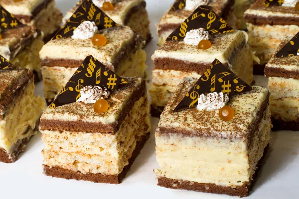 Kuchen Mit Sahne Beere Und Melodie Schokolade Chip — Stockfoto